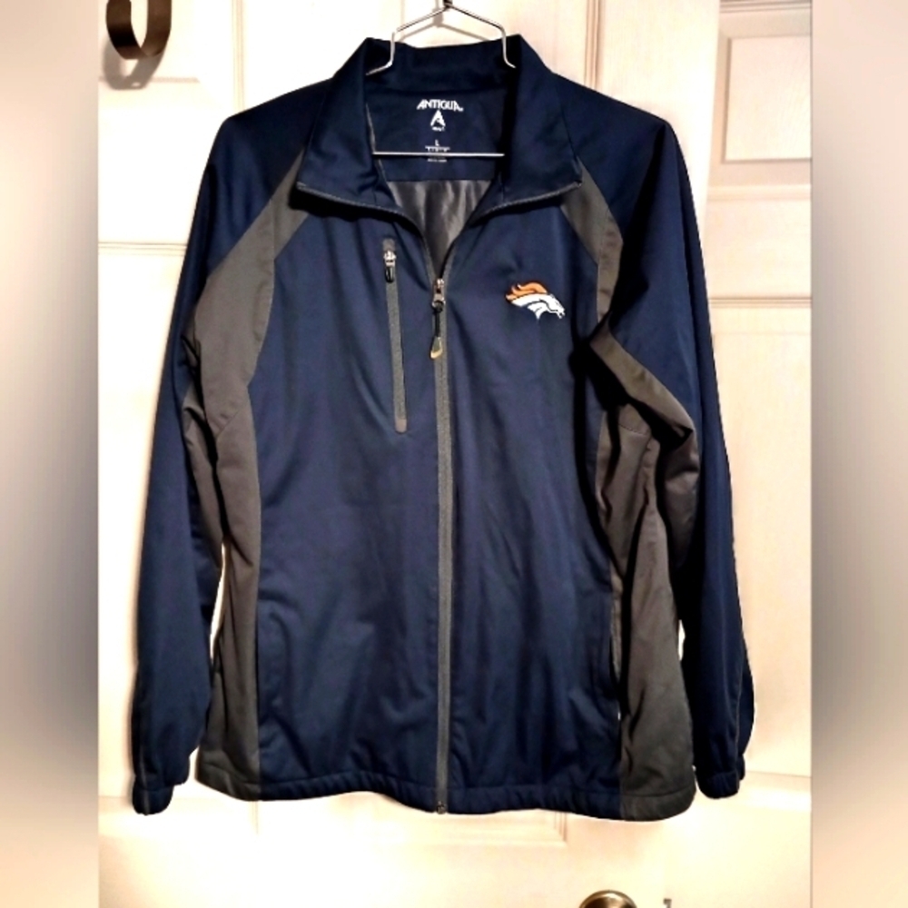 Women's Size Medium Antique Denver Broncos Zip Front Jacket